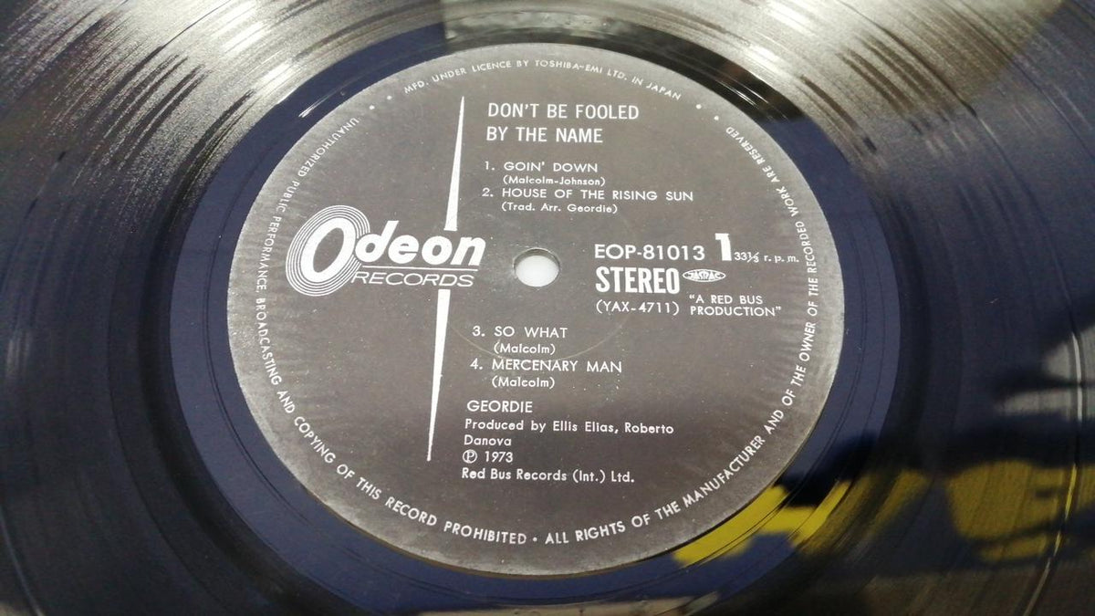 TOSHIBA EMI DON’T BE FOOLED BY THE NAME EOP-81013/GEORDIE