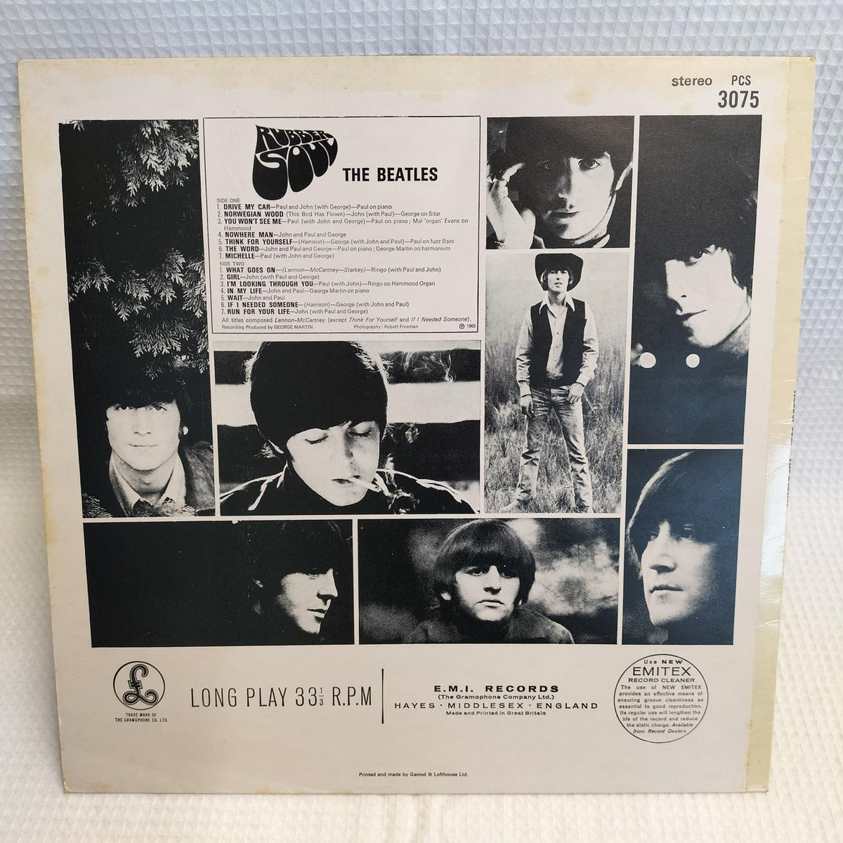 THE BEATLES Record RUBBER SOUL (PCS3075)