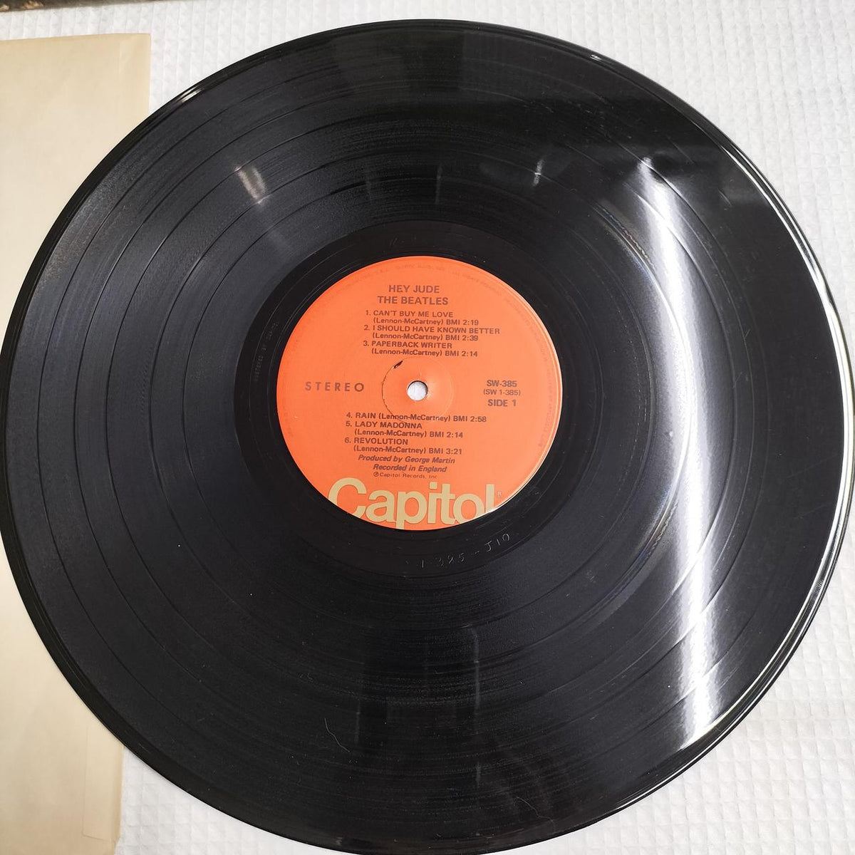 THE BEATLES Record HEY JUDE (SW-385)