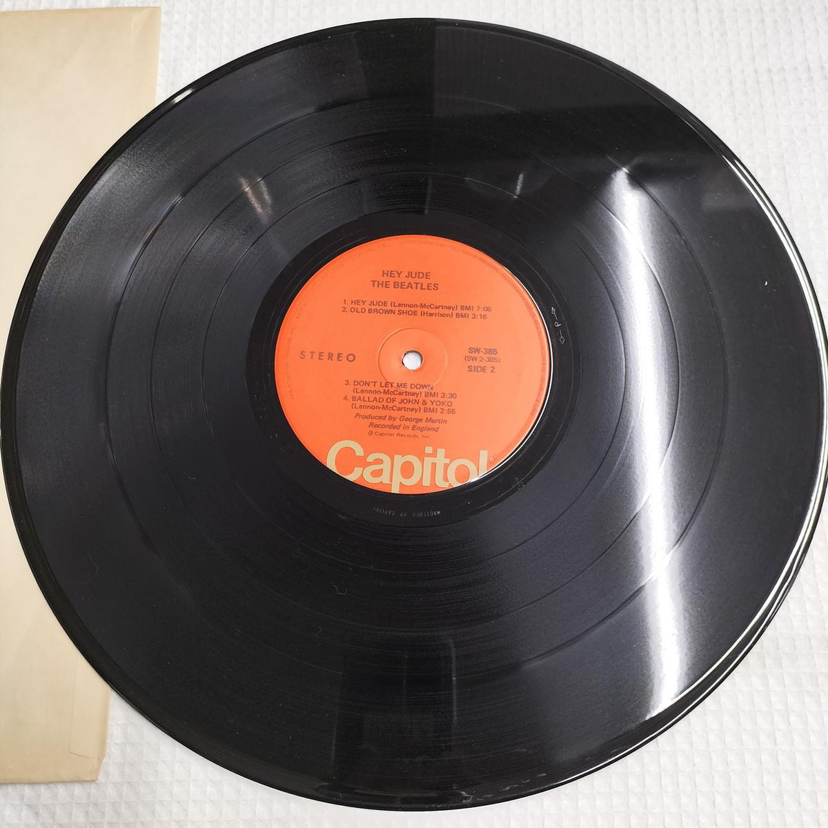THE BEATLES Record HEY JUDE (SW-385)