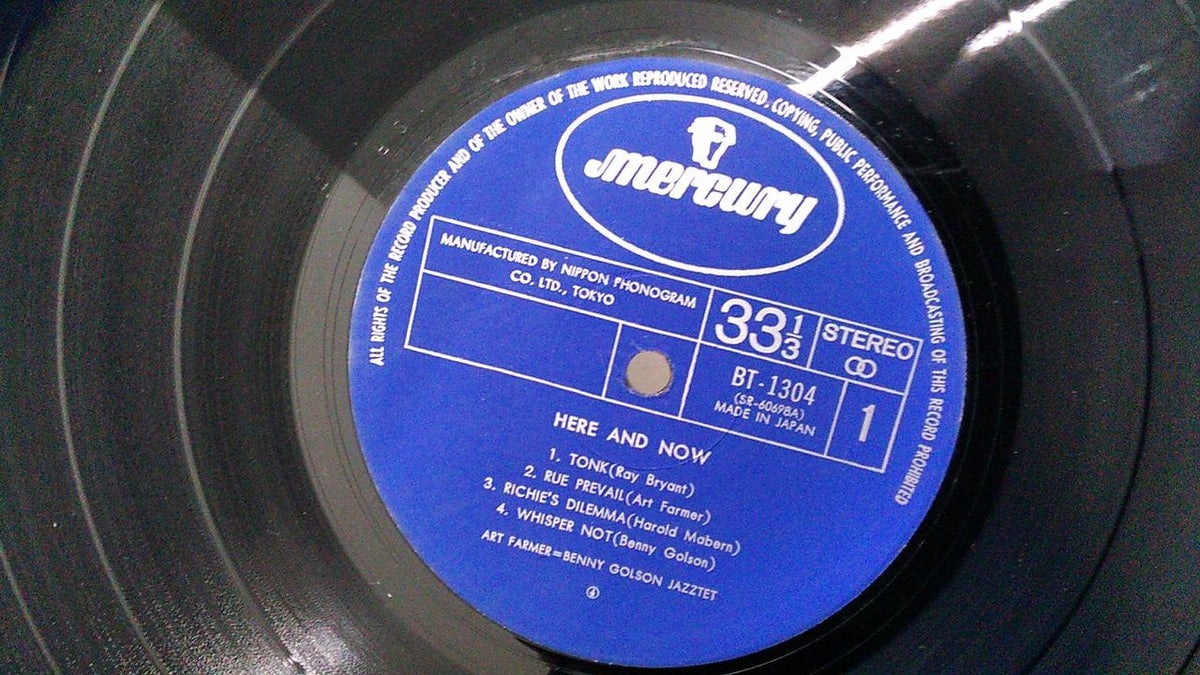 Mercury Records ART FARMER BENNY GOLSON /HERE BT-1304