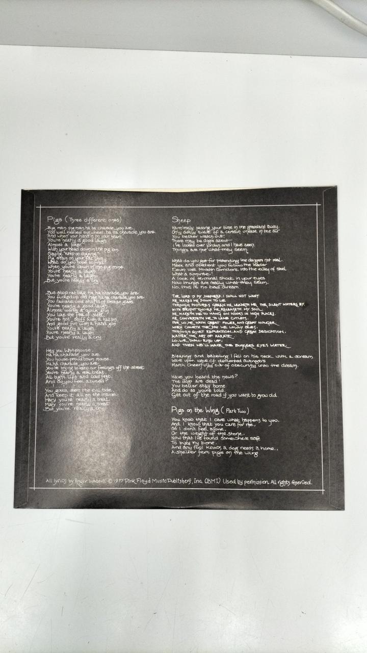 CBS Sony LP Record Pink Floyd / Animals