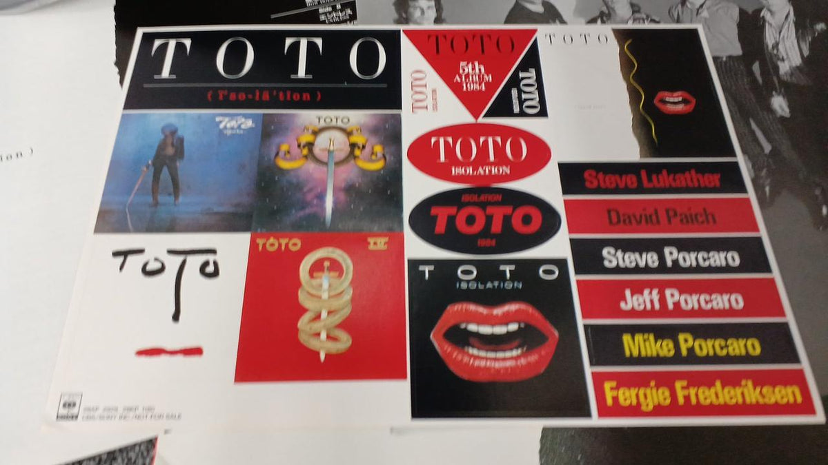 CBS SONY Sample Disc Unused Record TOTO Isolation