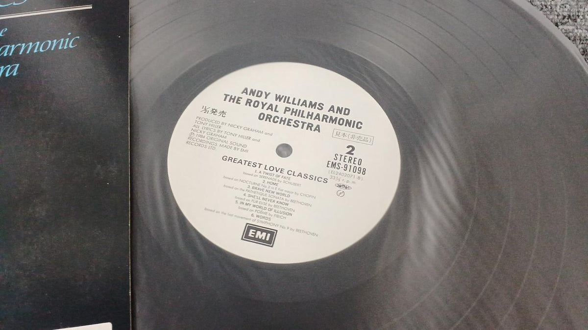 TOSHIBA EMI Sample Disc Unused Record Andy Williams Love Classics