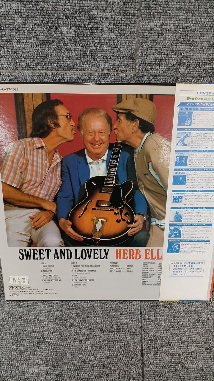 Atlas Records Sample Disc Unused Record Herb Ellis Trio Sweet and Lovely