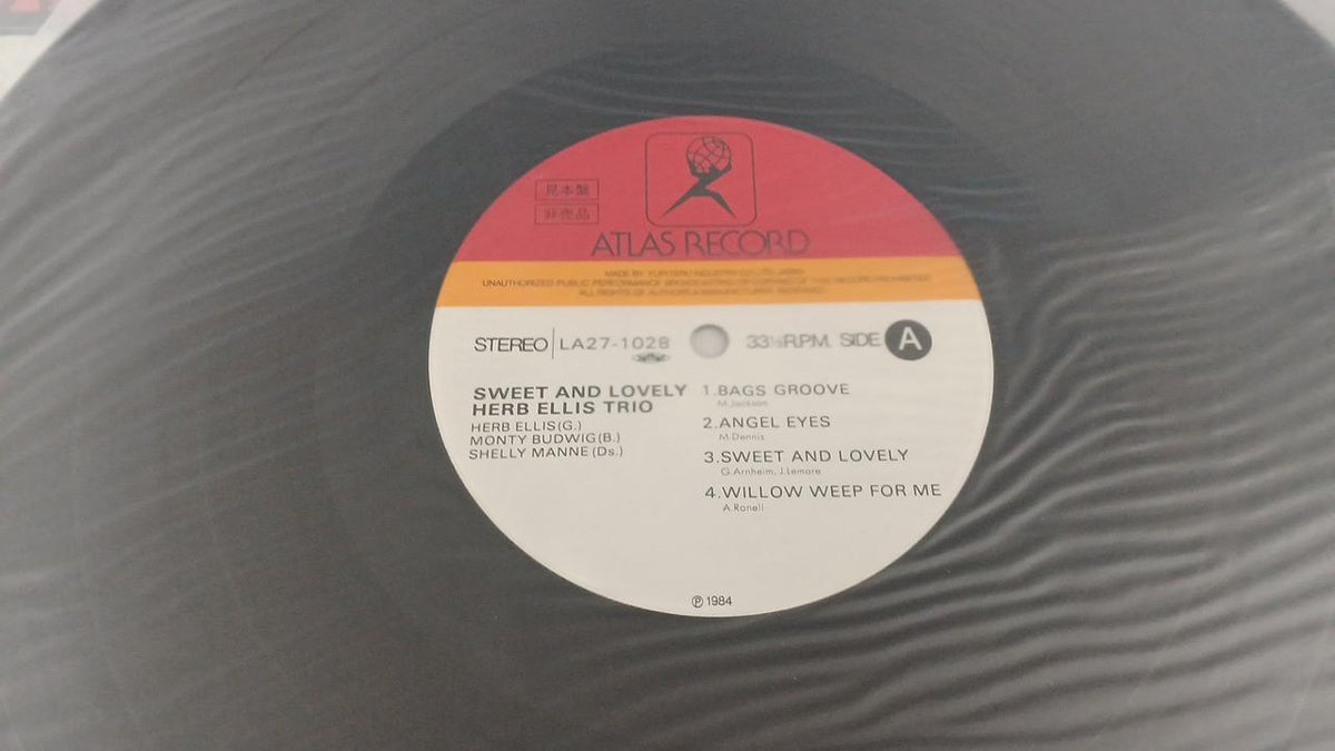 Atlas Records Sample Disc Unused Record Herb Ellis Trio Sweet and Lovely