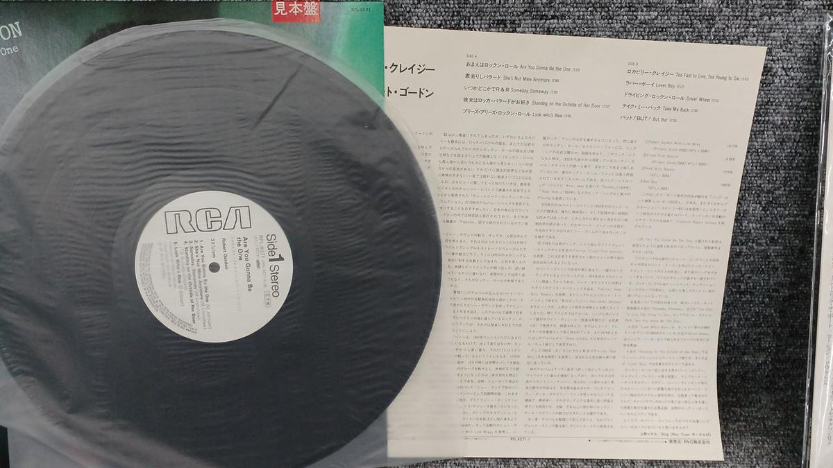 RVC Sample Disc Unused Record Robert Gordon Rockabilly Crazy