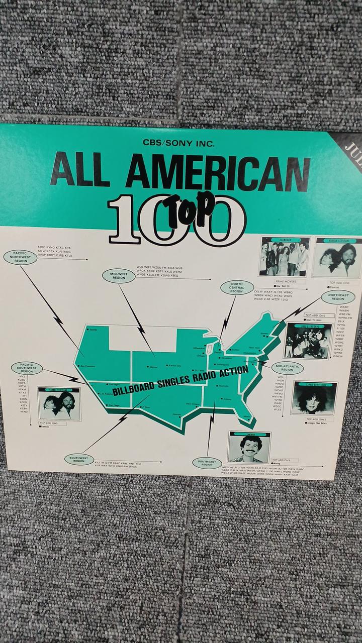 CBS Sony Sample Disc Unused Record ALL AMERICAN TOP100