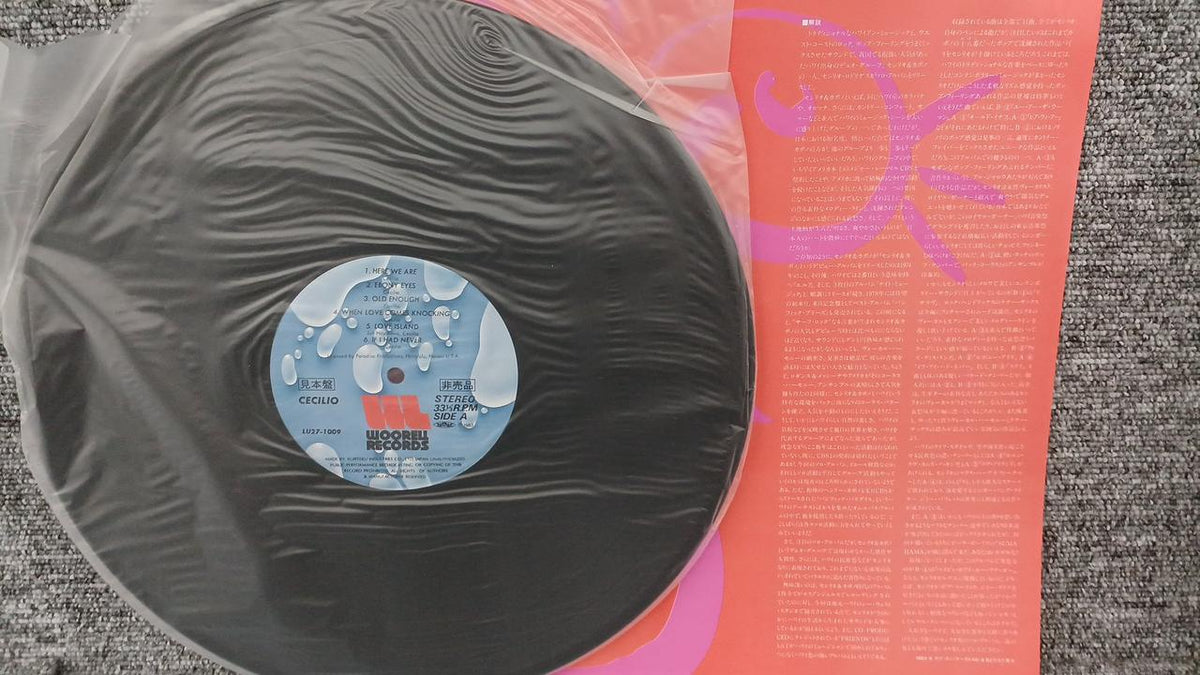 Urel Records Sample Disc Unused Record Cecilio Crimson CITY Ballad