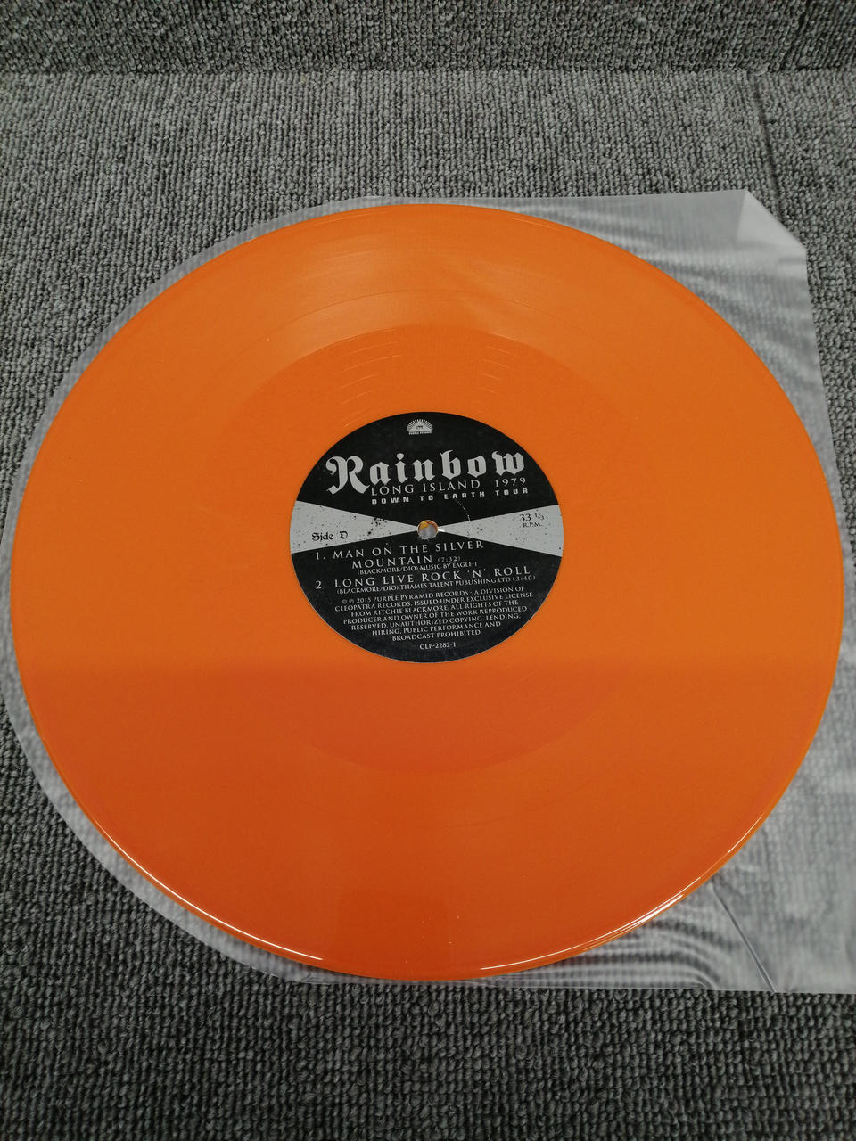 PURPLE PYRAMID Analog Record RAINBOW/DOWN TO EARTH TOUR