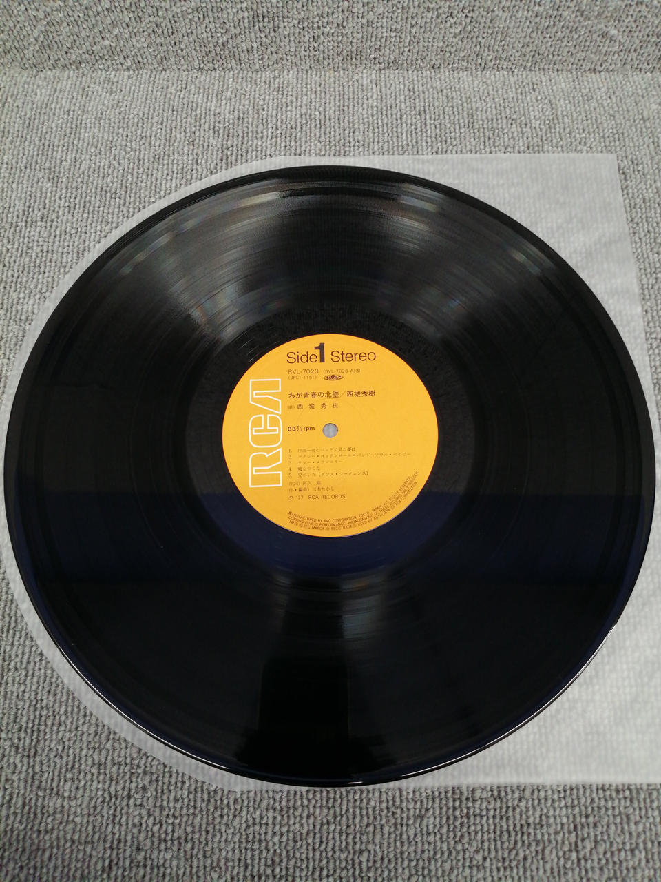 RVC Analog Record Hideki Saijo / The North Wall of My Youth