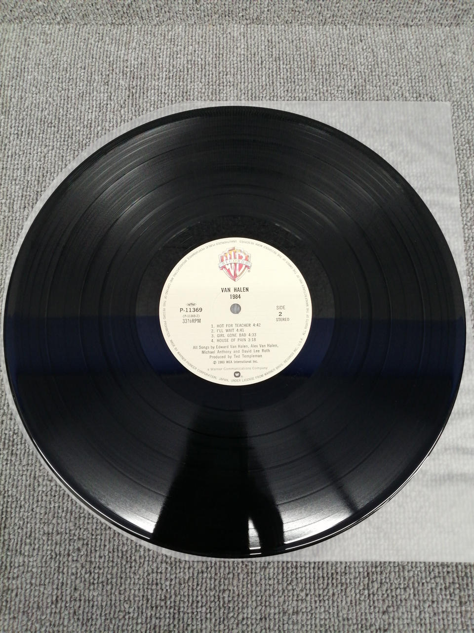WARNER BROS. RECORDS Vinyl Record VAN HALEN/1984