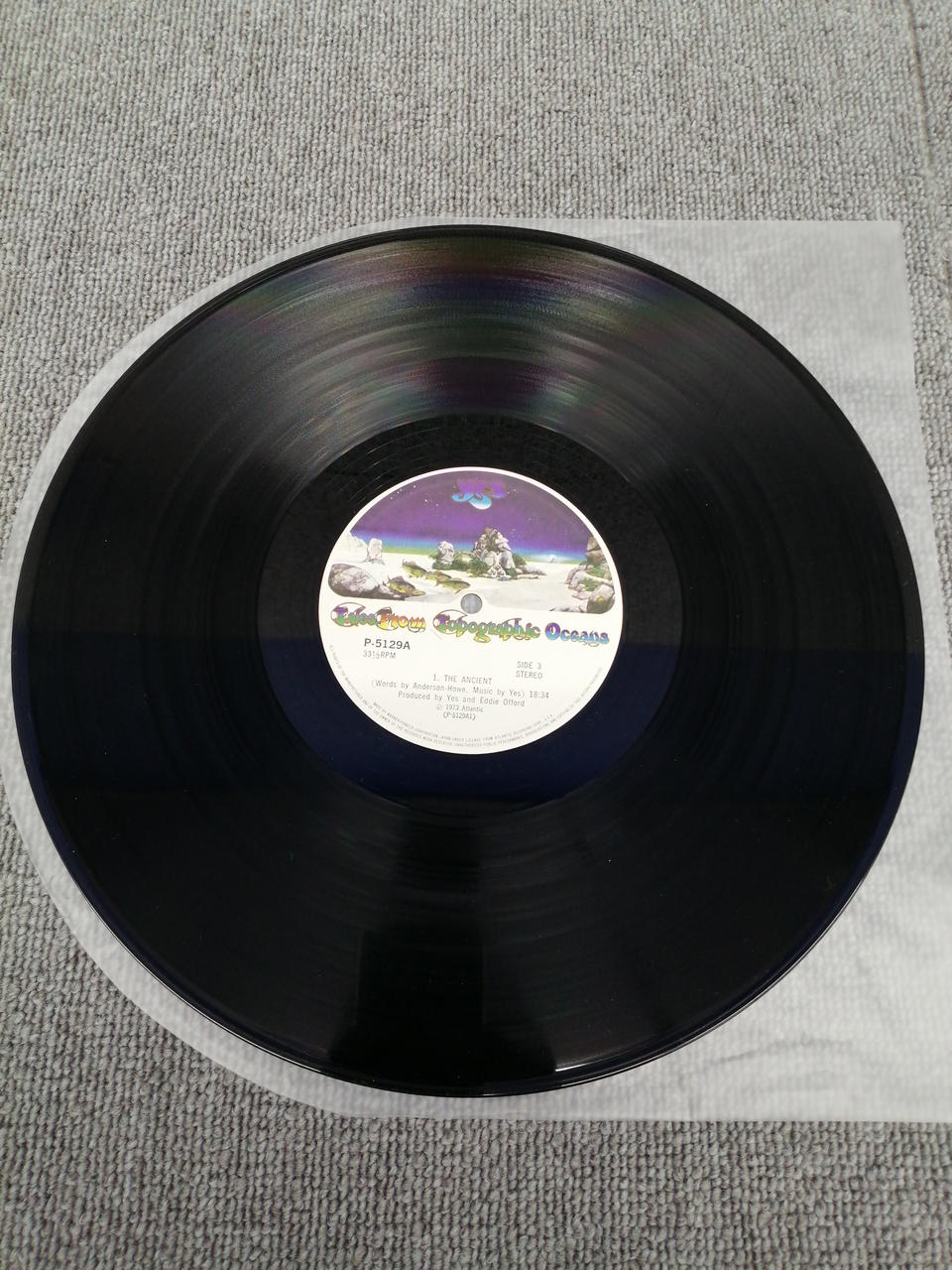 ATLANTIC Analog record YES/TALES FROM TOPOGRAPHIC O