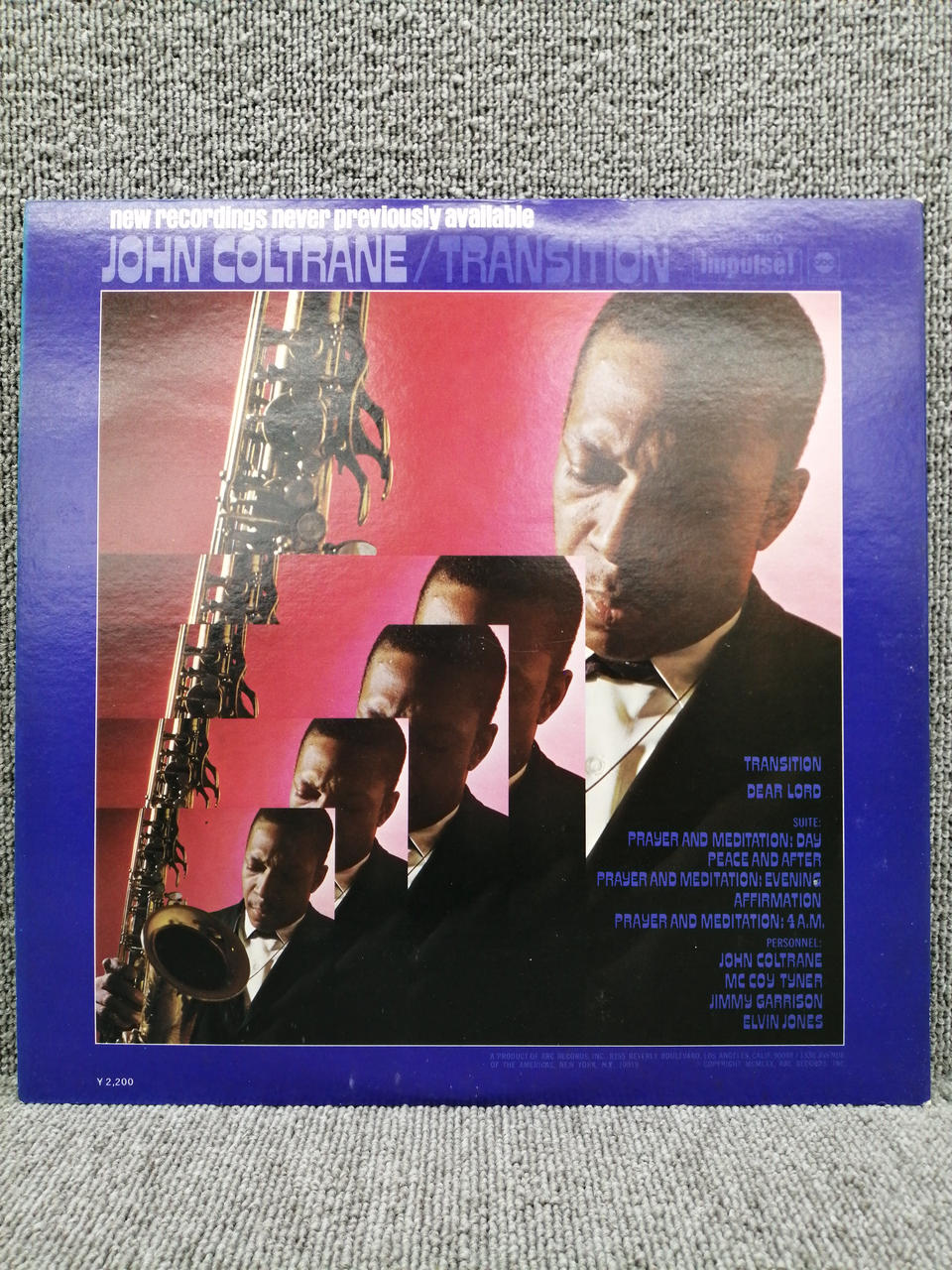 IMPULSE! Analog Record JOHN COLTRANE/TRANSITION