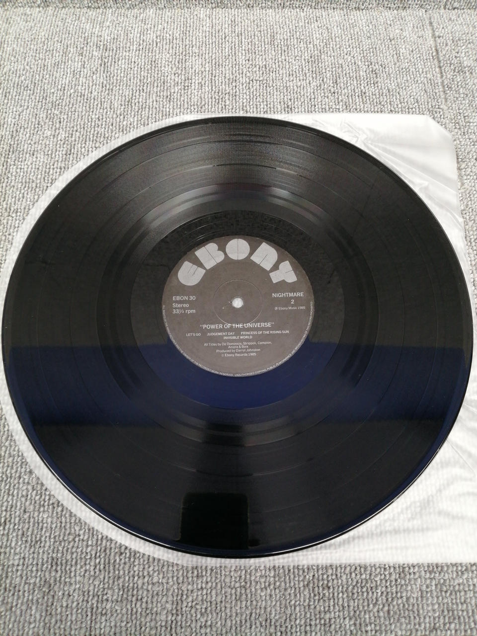 EBONY Analog Record NIGHTMARE / POWER OF THE UNIVERS