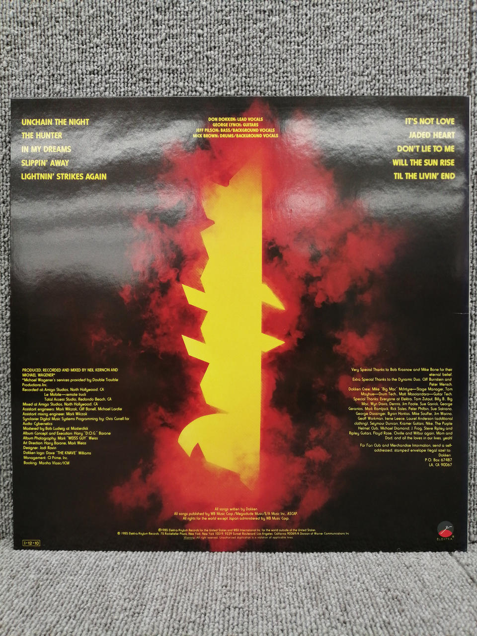 ELEKTRA Analog Record DOKKEN/UNDER LOCK AND KEY