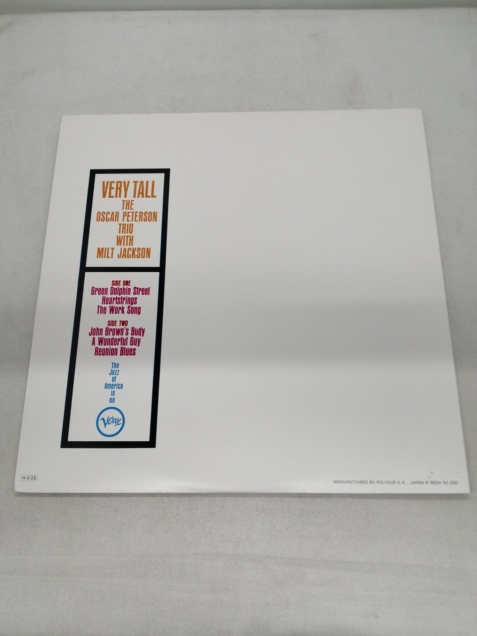 Verve Records Record / Jazz Very Toll / Oscar Peterson & Milt Jaxo