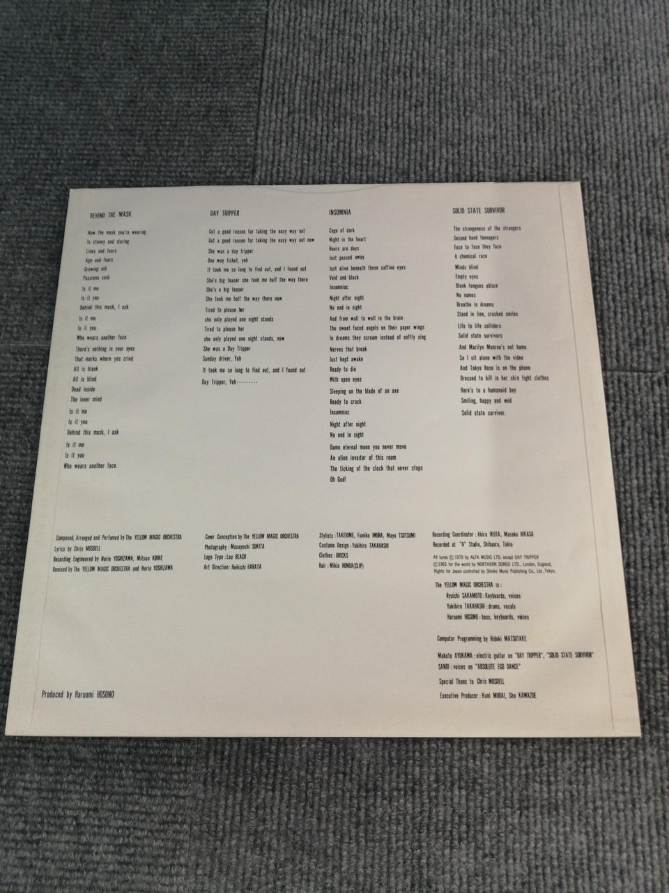 ALFA LP Japanese Music SOLID STATE SURVIVOR