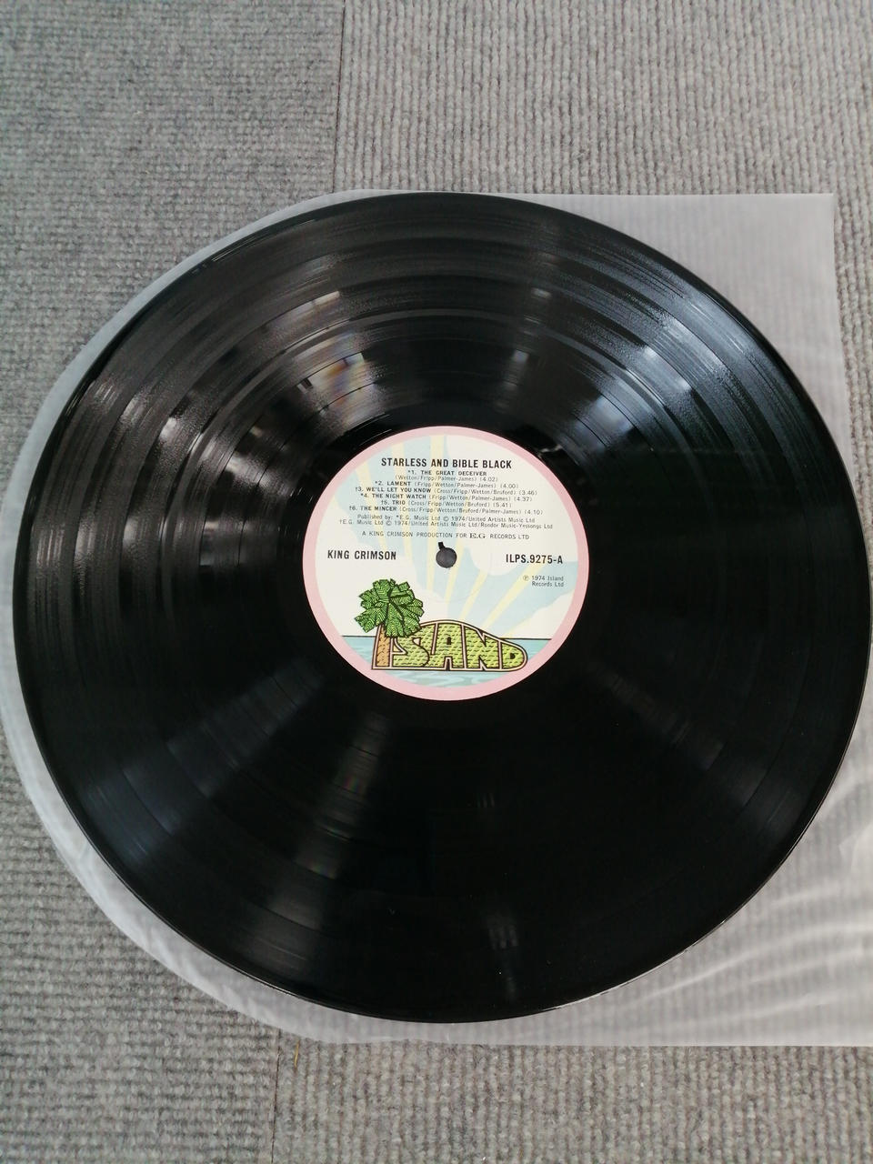 ISLAND RECORDS LP Western Music STARLESS AND BIBLE BLACK