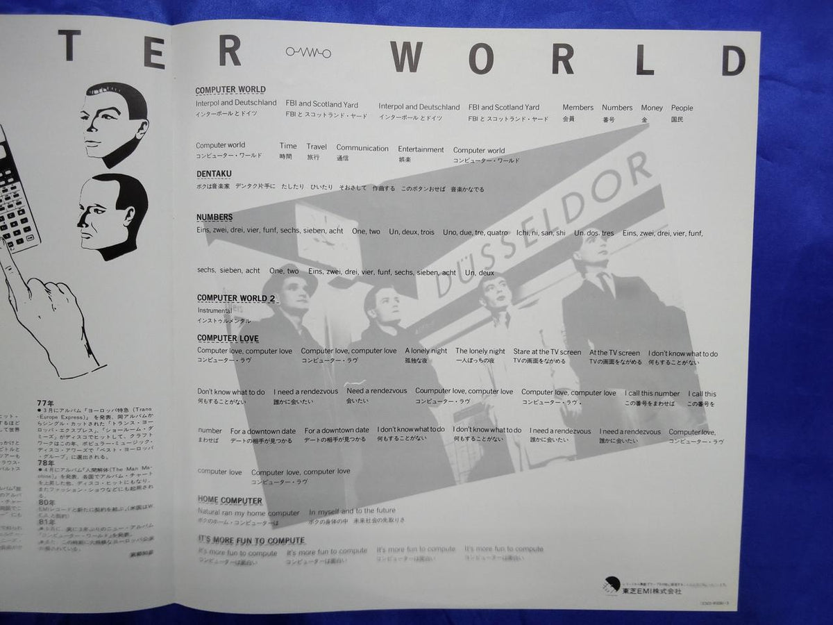 Toshiba EMI Kraftwerk Computer World EMS-91030