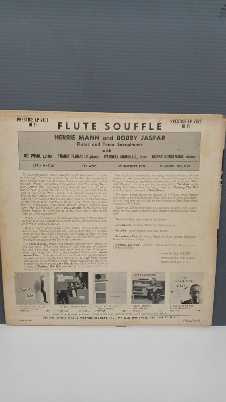 PRESTIGE RECORDS Jazz Record FLUTE SOUFFLE