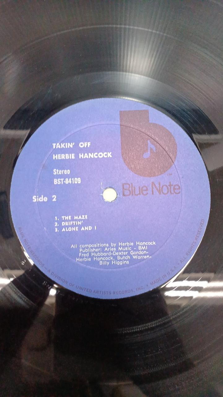 BLUE NOTE JAZZ Record HERBIE HANCOCK/TAKIN' OFF