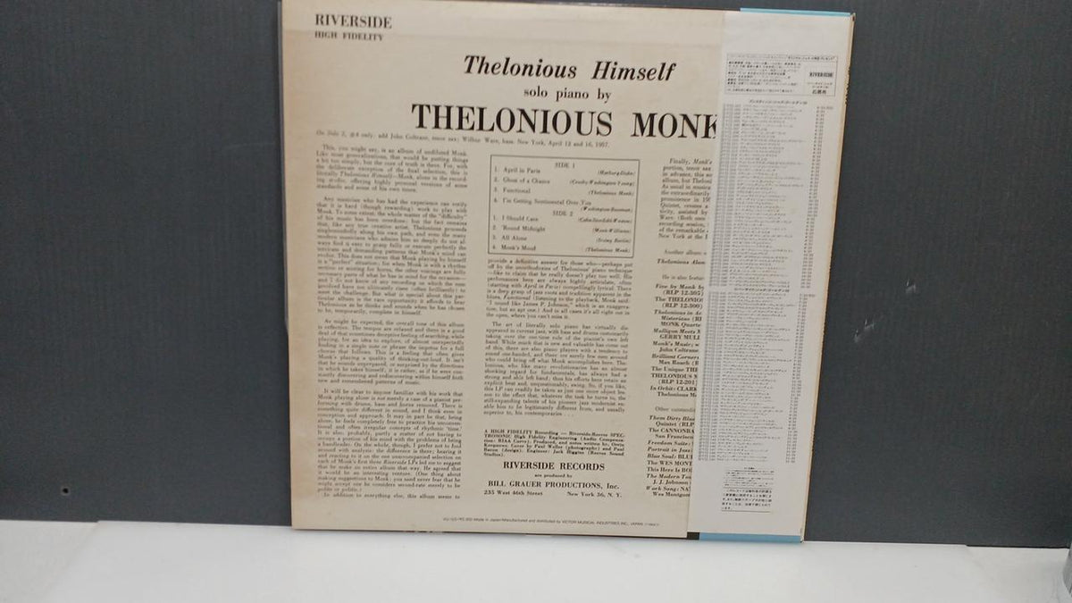 RIVERSIDE Record: Thelonious Himself