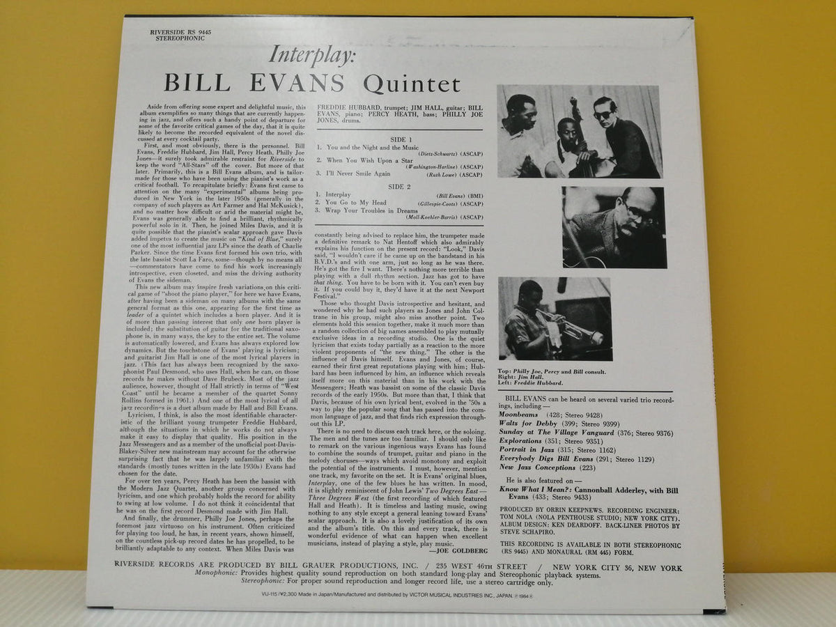 Riverside INTERPLAY/BILL EVANS 9445