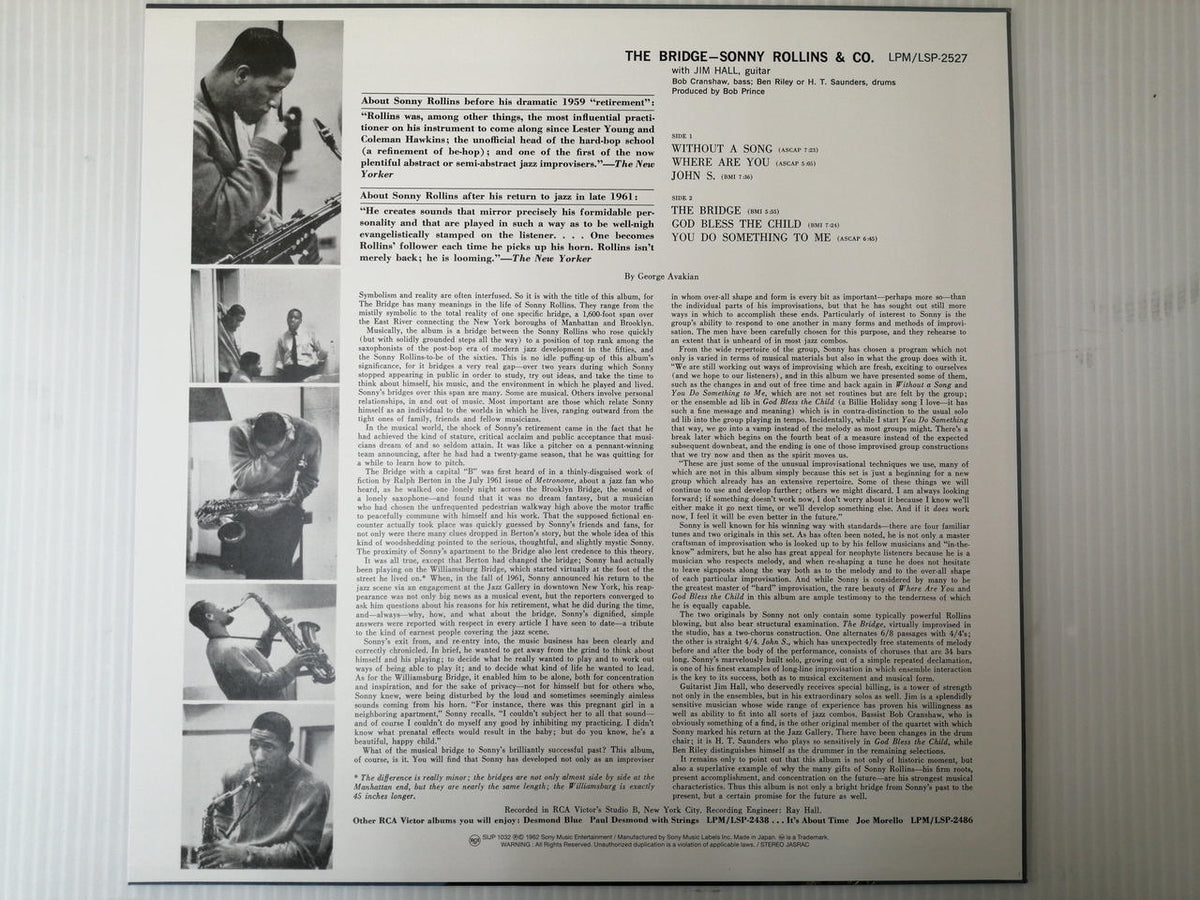SONY MUSIC Bridge / Sonny Rollins SIJP-1032
