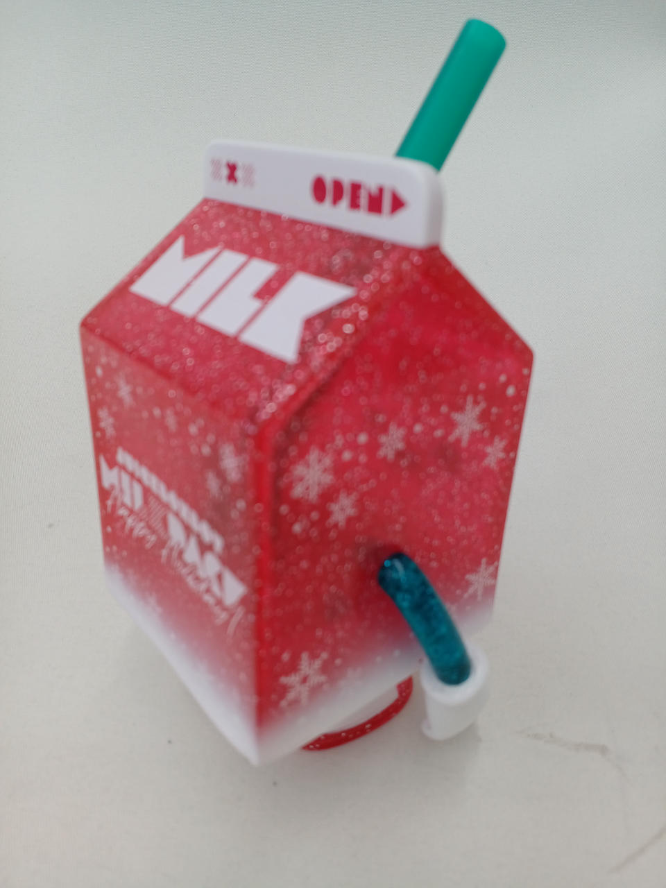 MUUKTOY Soft Vinyl Juice Box Boy Milk Pack Holiday Red - MUUKTOY Banzai Hobby