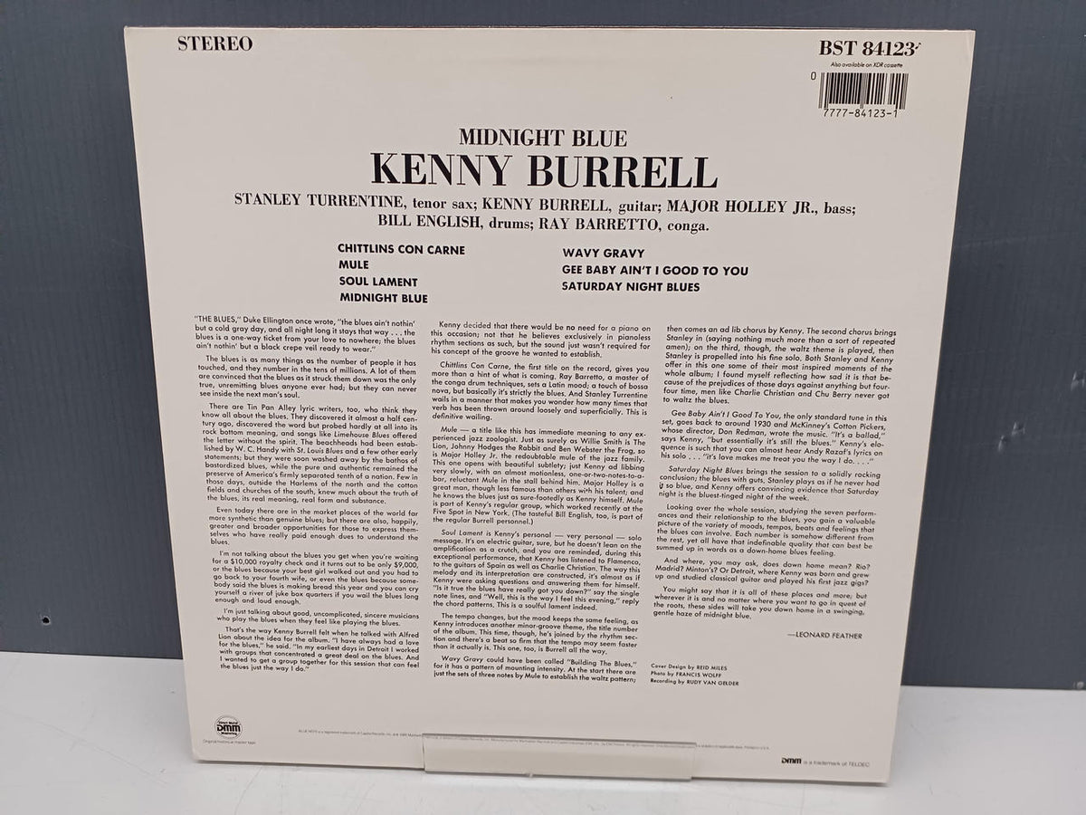 BLUE NOTE JAZZ Records KENNY BURRELL MIDNIGHT BLUE