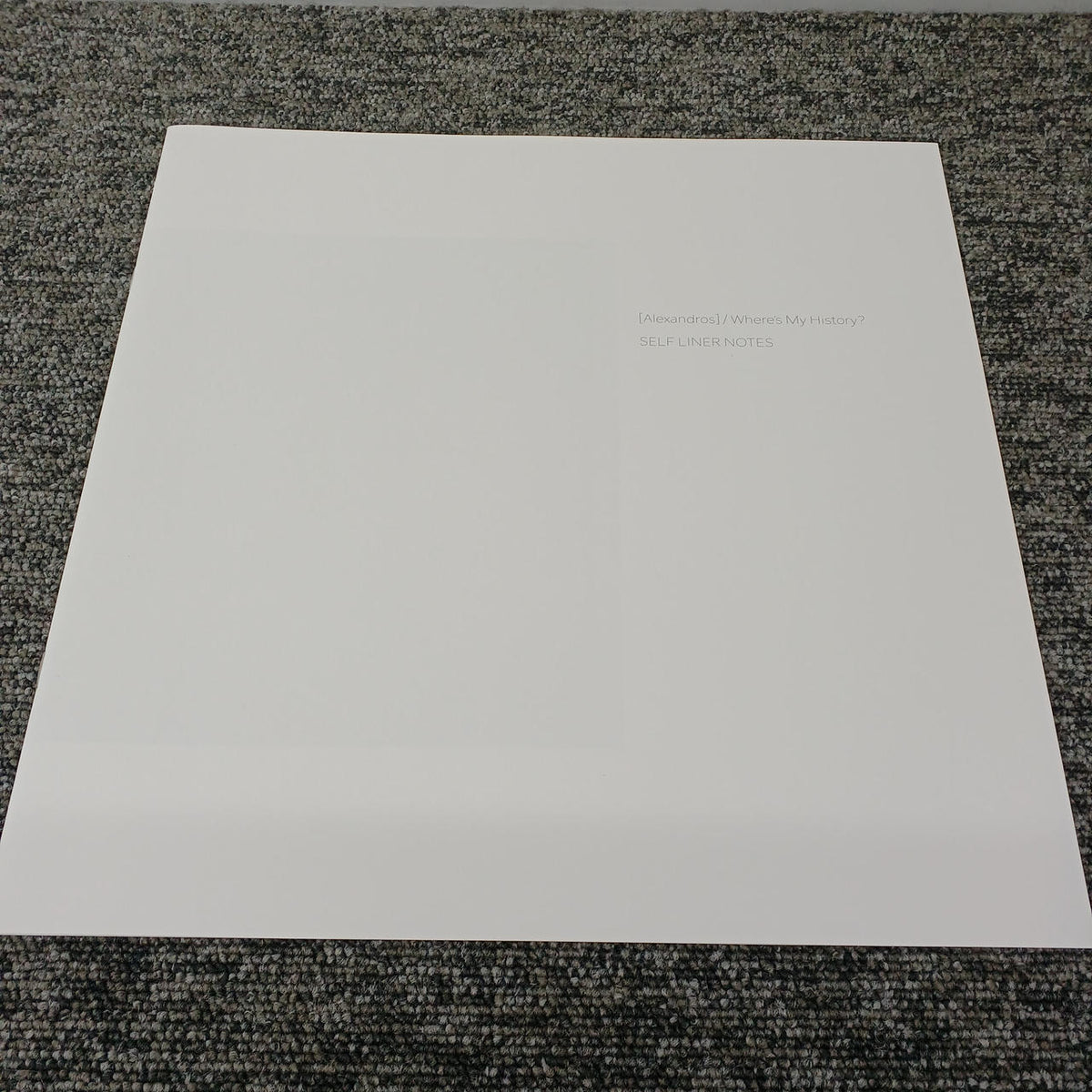 RC RECORDS ALEXANDROS/WHERE'S MY HISTORY? UPJH-9088/91