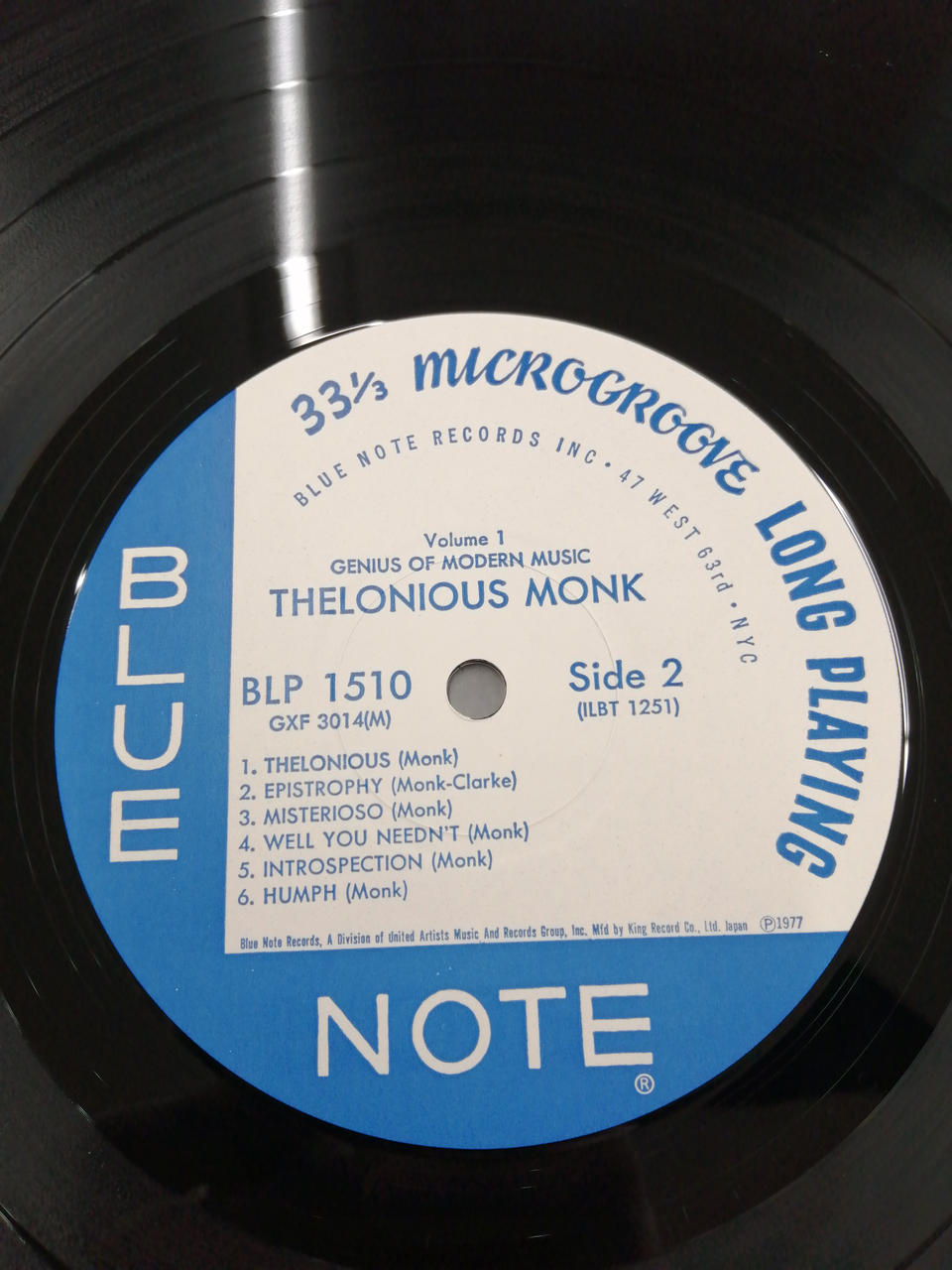 BLUE NOTE Thelonious Monk Volume 1