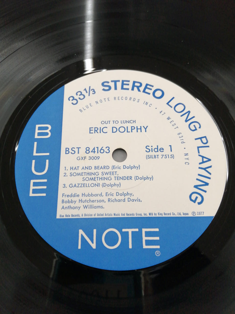 BLUE NOTE ERIC DOLPHY OUT TU LUNCH
