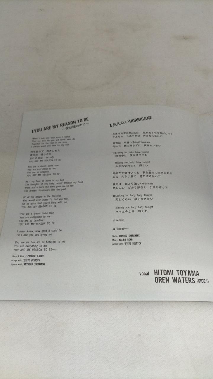 COLUMBIA Record Hitomi Toyama / YOU ARE MY REASIN TO BE