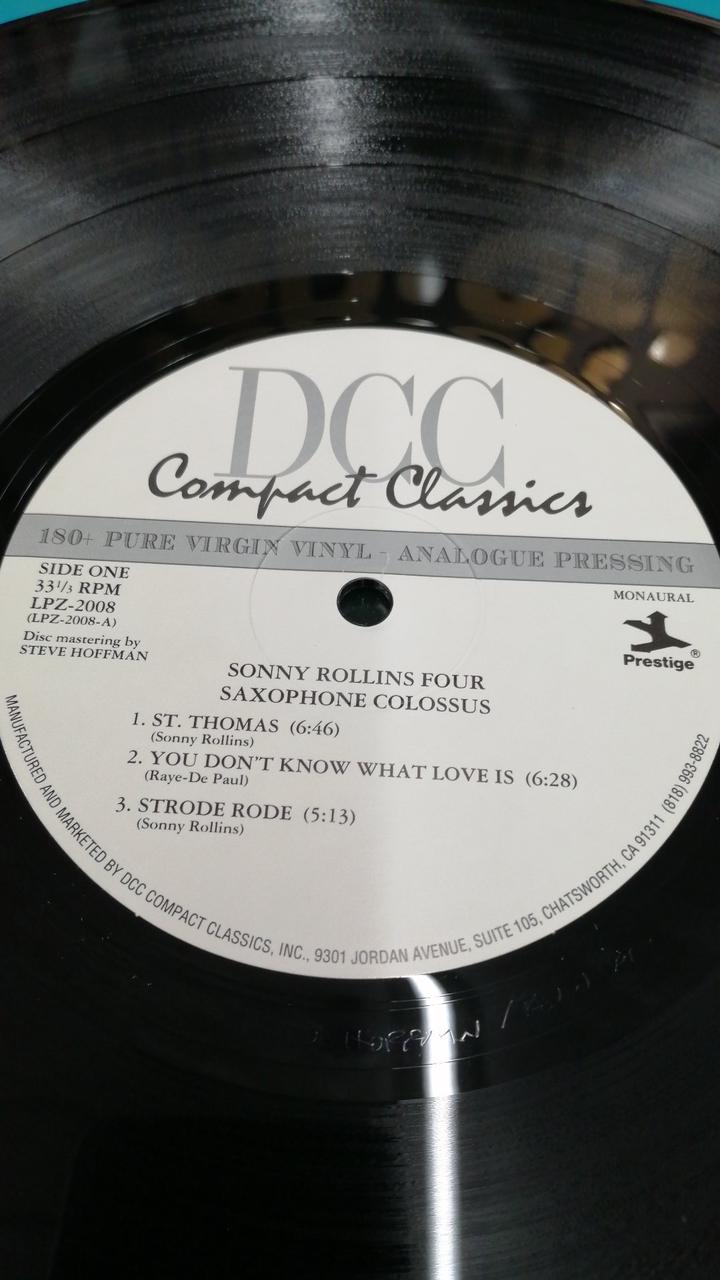 DCC Record SAXOPHONE COLOSSUS
