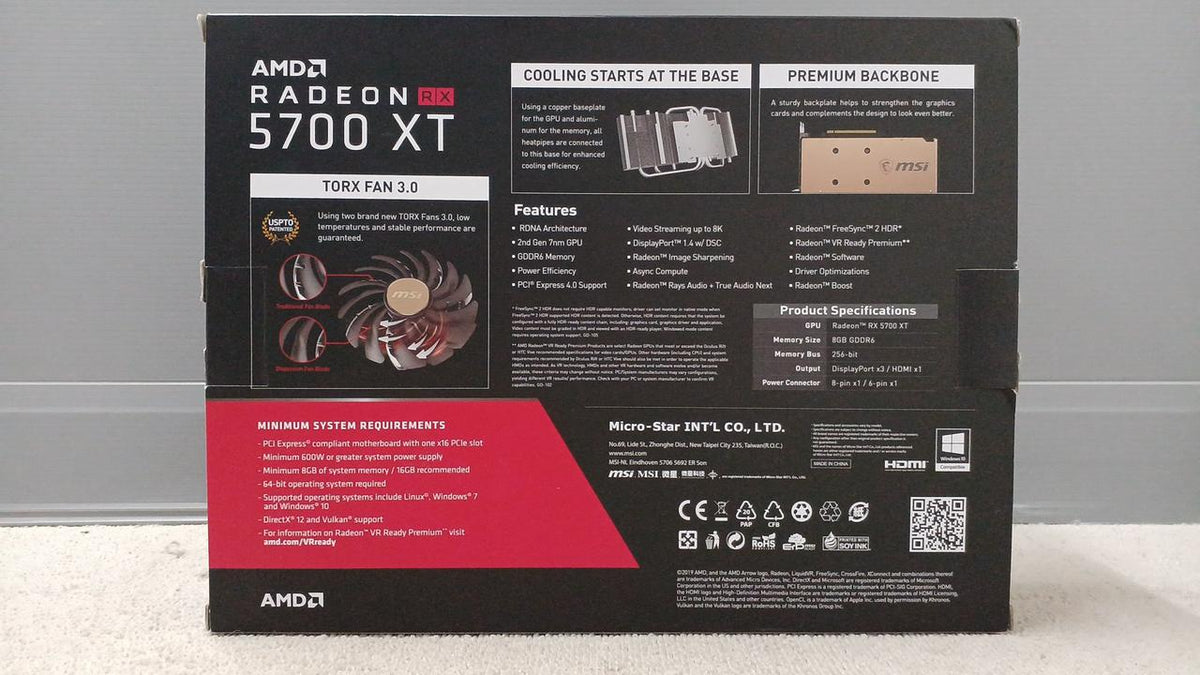 MSI Graphics Card: RADEON RX 5700 XT EVOKE OC