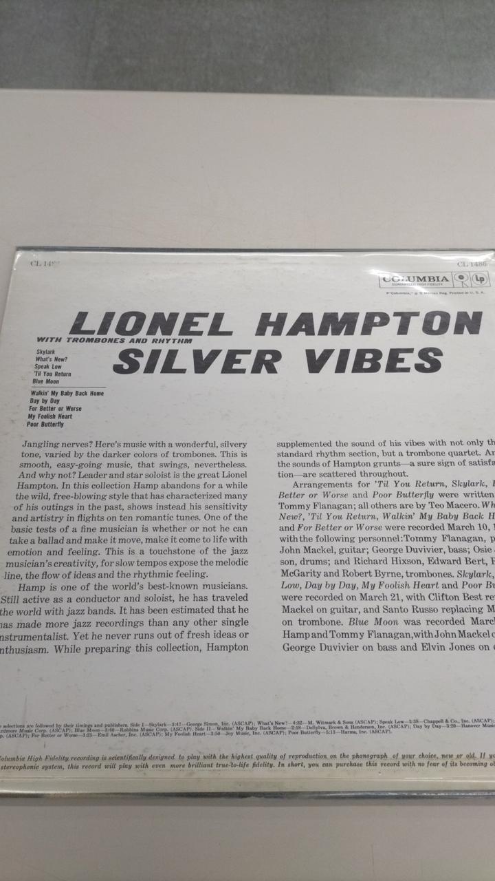 COLUMBIA RECORDS LP Record SILVER VIBES