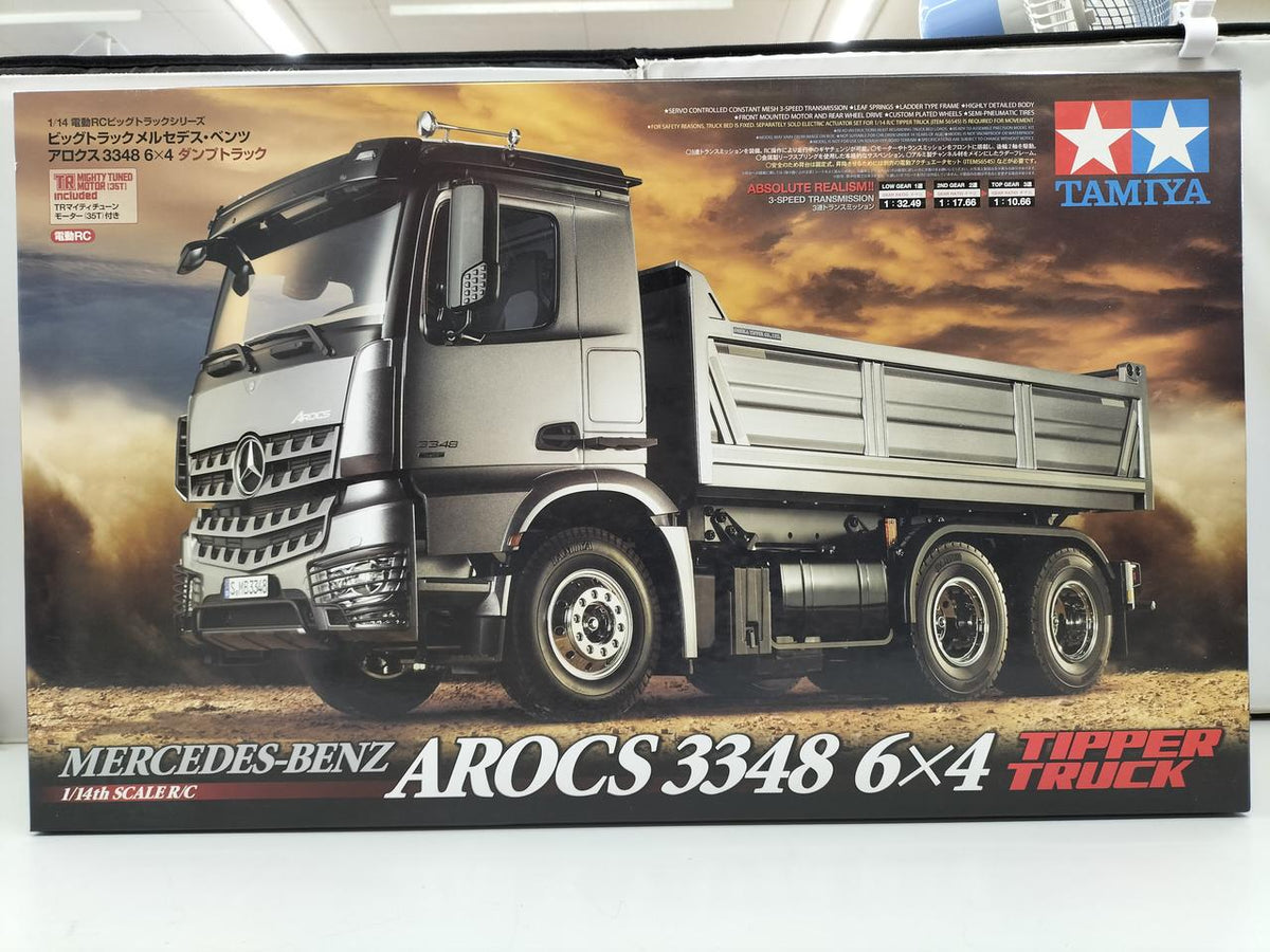 TAMIYA Electric RC Big Truck Series 1/14 Mercedes-Benz Alox 3348 6×4 Dump Truck - Banzai Thrifting | BanzaiHobby
