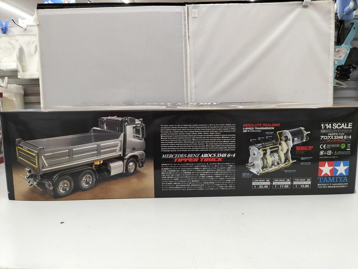 TAMIYA Electric RC Big Truck Series 1/14 Mercedes-Benz Alox 3348 6×4 Dump Truck - Banzai Thrifting | BanzaiHobby