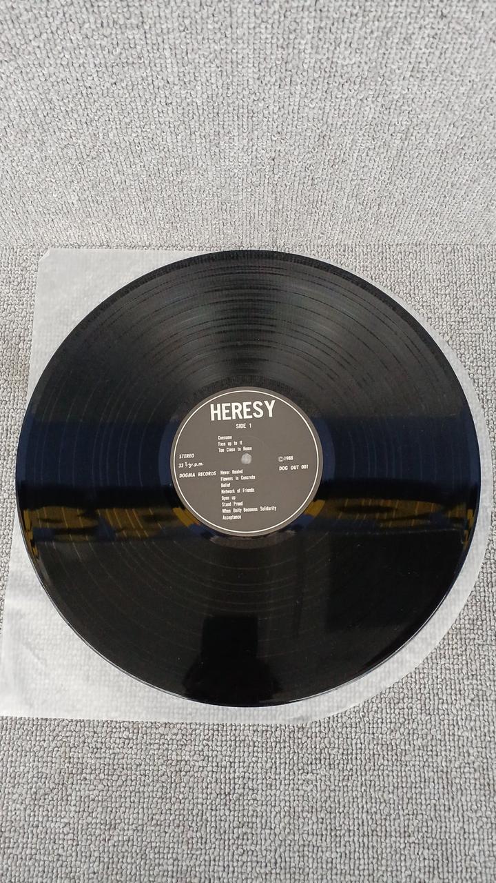 DOGMA RECORDS HERESR/VOICE YOUR OPINION Heresy DOG OUT 001
