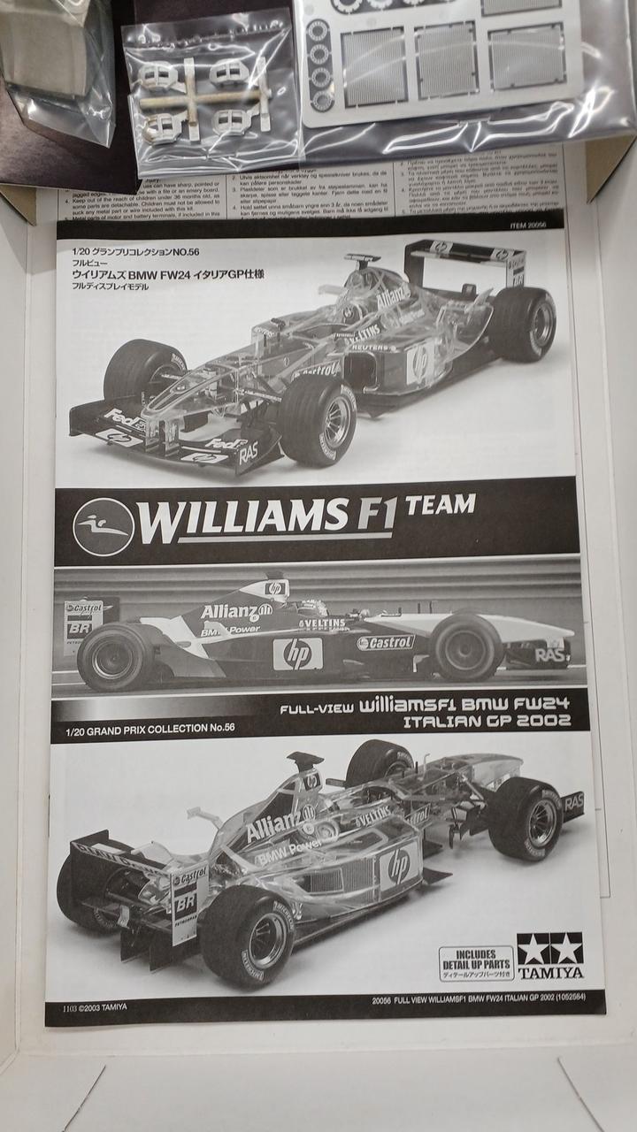 TAMIYA Plastic Model 1/20 WILLIAMS F1 TEAM BMW FW2 - Banzai Thrifting | BanzaiHobby