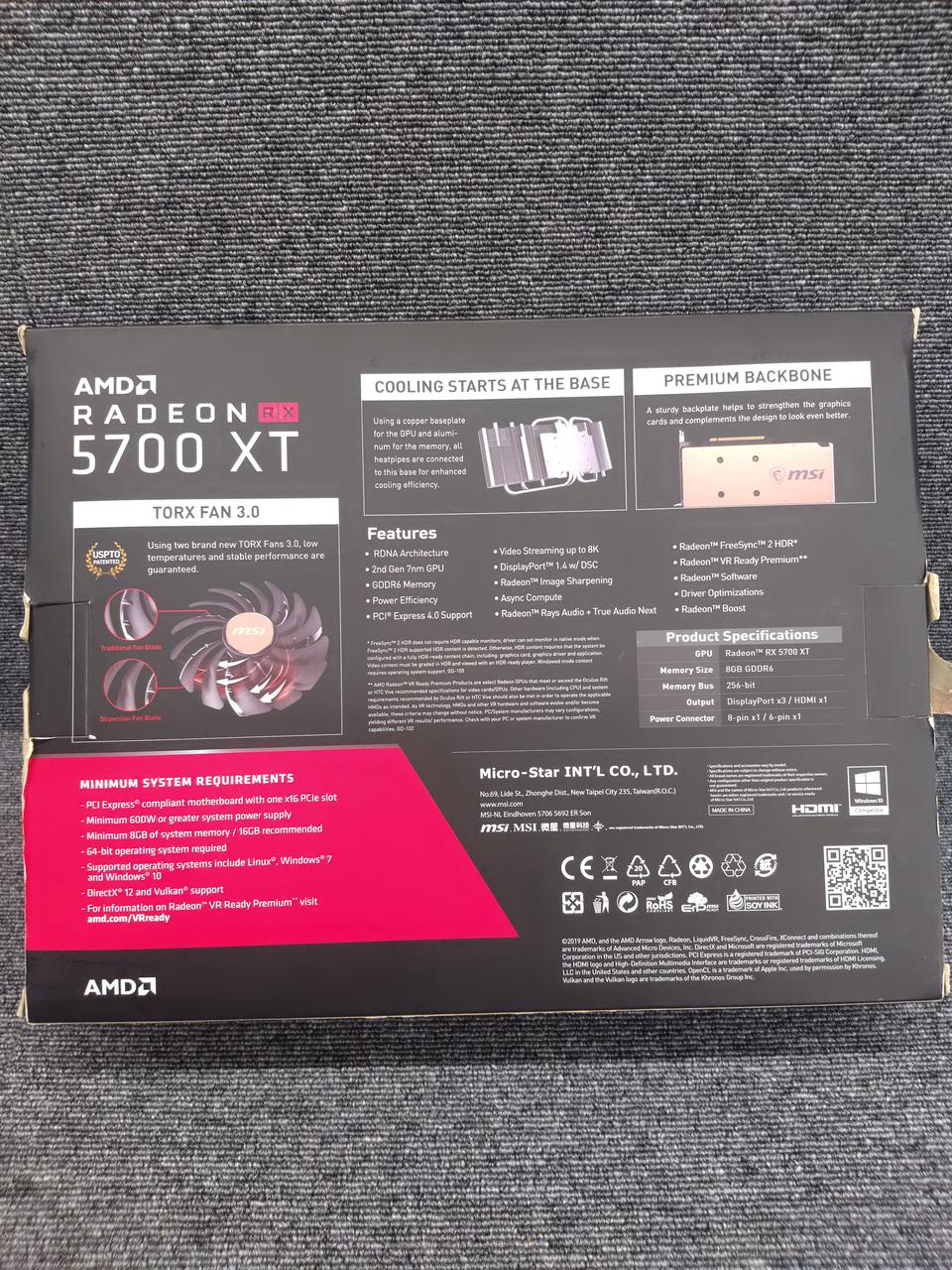 MSI Graphics Board: RX5700XT EVOKE OC