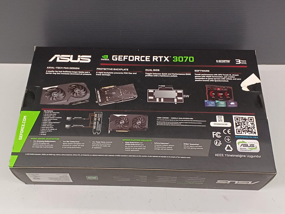 ASUS Video Card: DUAL-RTX3070-O8G