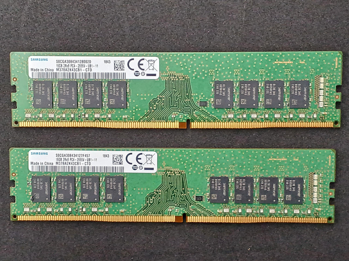 SAMSUNG Desktop Memory DDR4-2666V 16GB x2