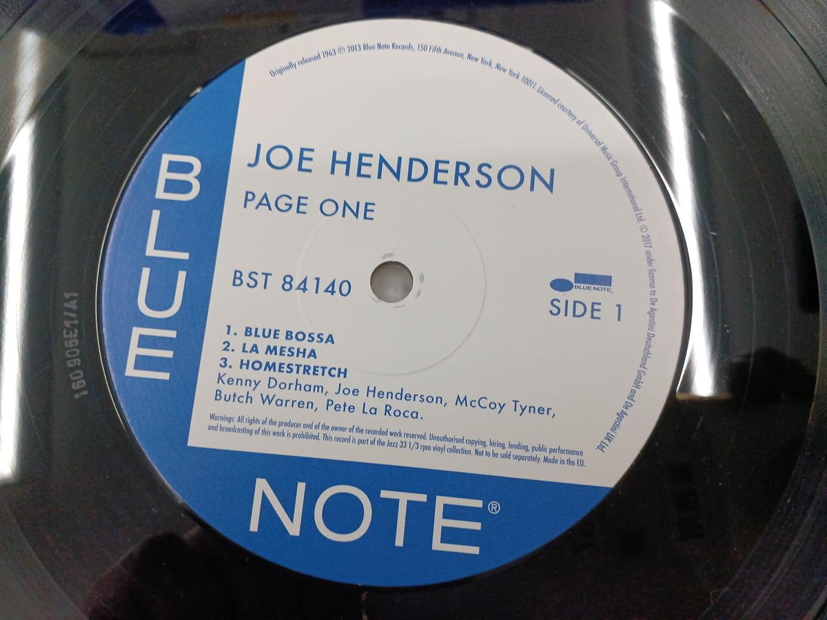 EMI Music LP JOE HENDERSON:PAGE ONE