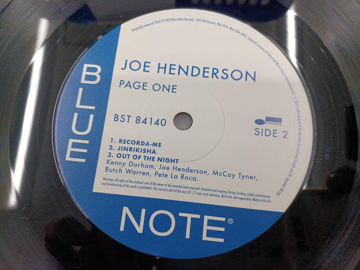 EMI Music LP JOE HENDERSON:PAGE ONE