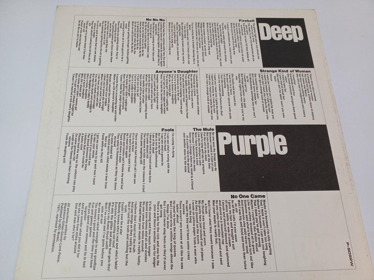 Warner Bros. Pioneer Fireball / Deep Purple P-8092W