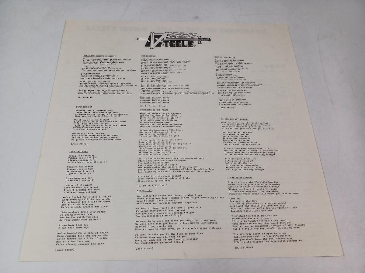 Nexus Records Flame Hero Virgin Steel K25P448