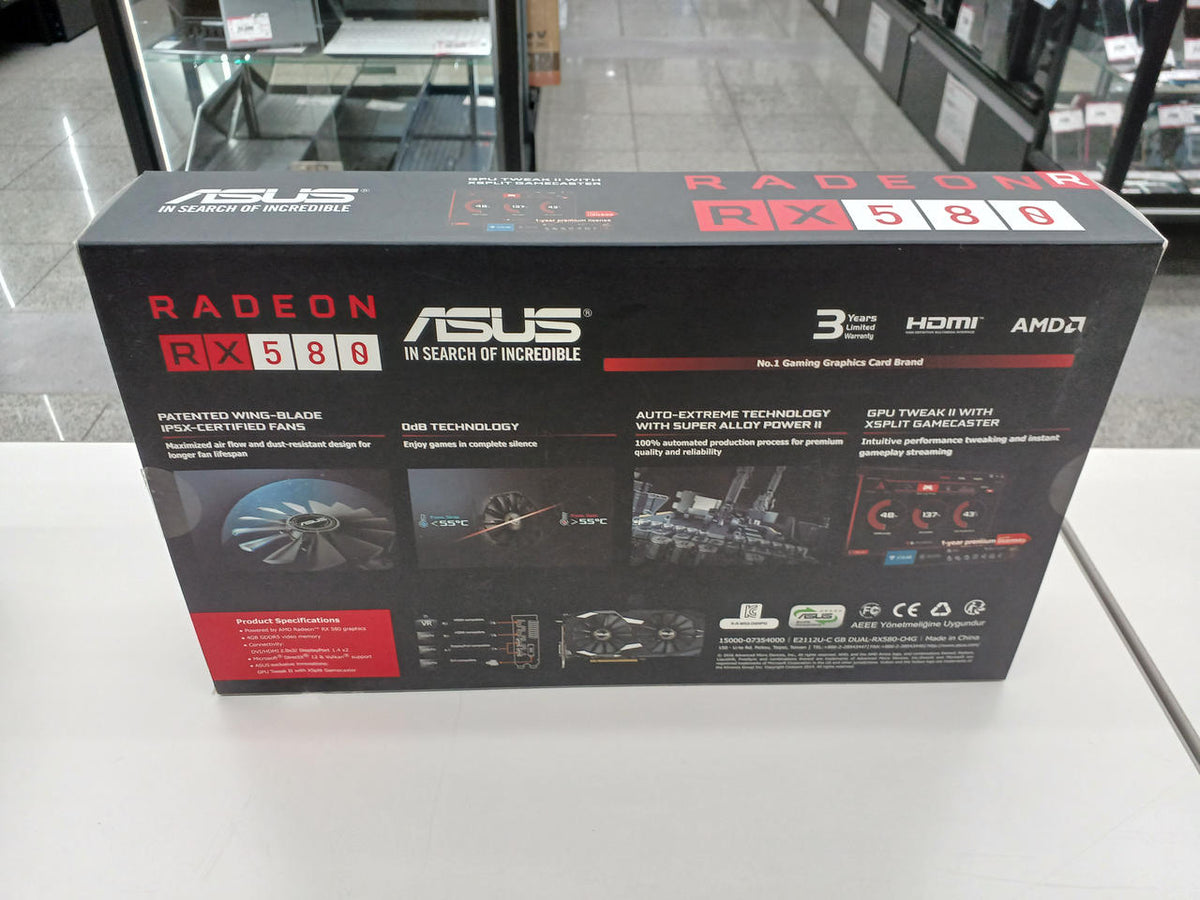 ASUS Graphics Card DUAL-RX580-O4G